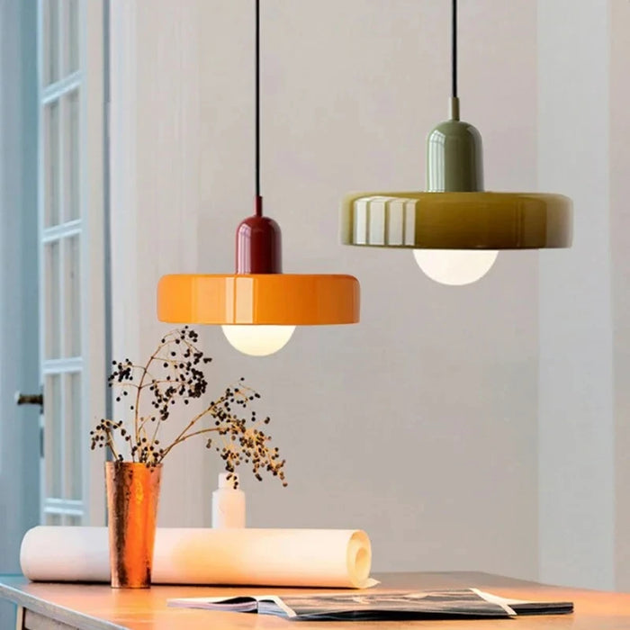 Nordic retro glass chandelier for living room