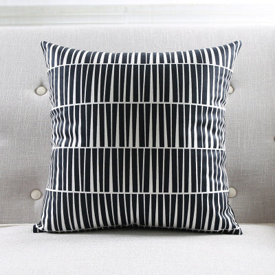 Geometric striped sofa throw pillow