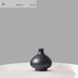 Unique black ceramic vase for contemporary home accessories