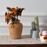 Rattan Woven Floral Decorative Vases - Cappucci Living