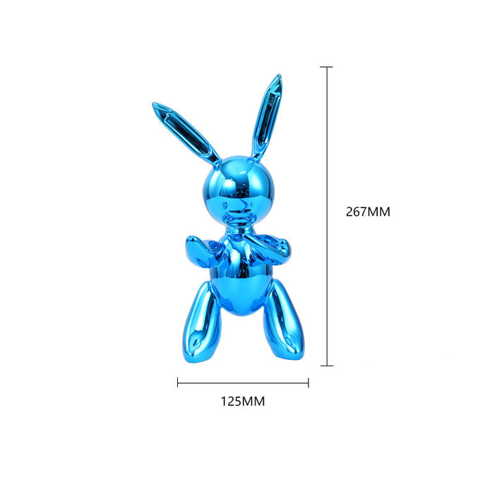 Shiny Balloon Rabbit Resin Sculpture - Cappucci Living