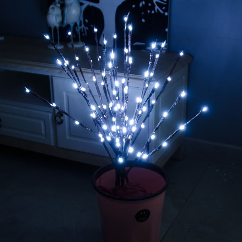 Battery-operated LED branch tree lights for cozy home decor