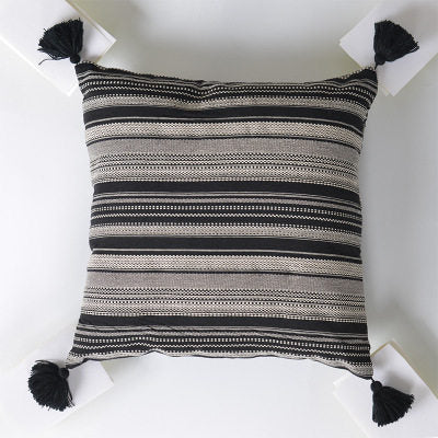 Handmade Moroccan Woven Throw Pillow Cotton - Cappucci Living