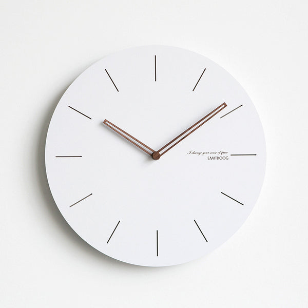 Minimalist round silent wall clock for living room