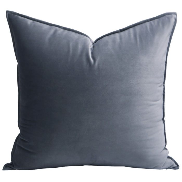 Soft solid color velvet pillowcase for beds and chairs