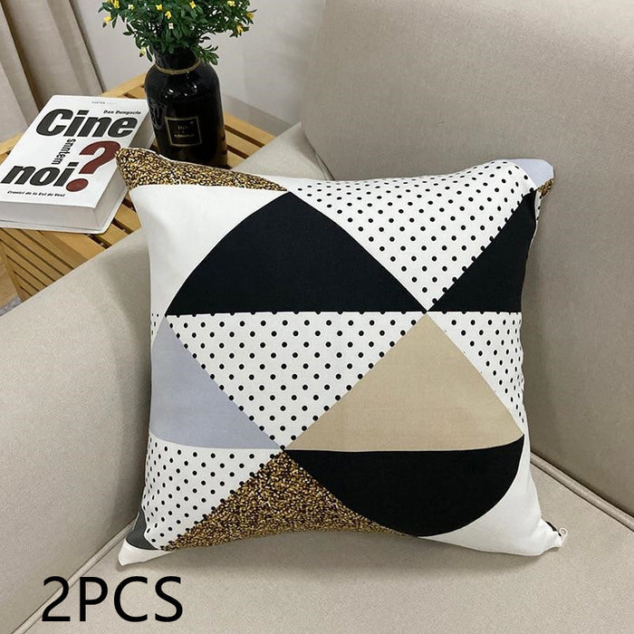 Throw Pillow Cover Black Gold - Cappucci Living