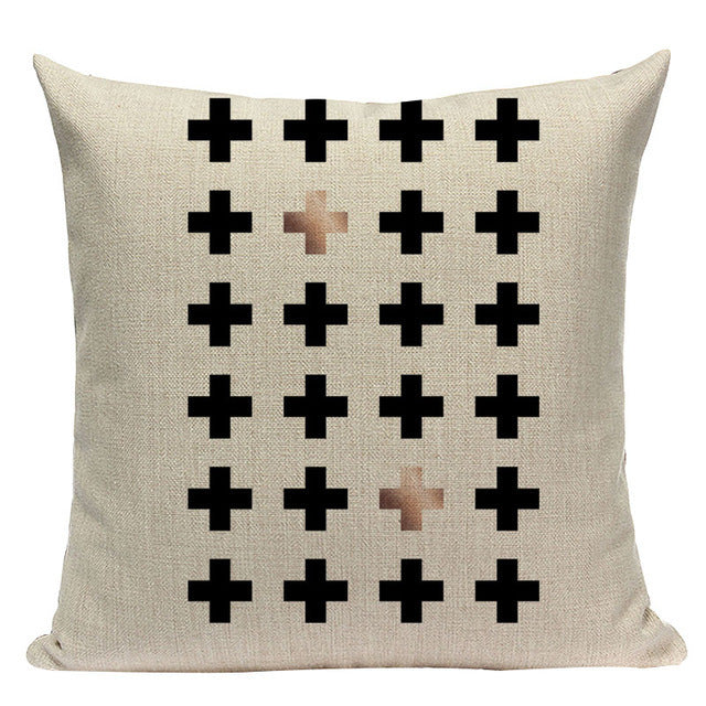 Cotton linen decorative throw pillow for modern living rooms