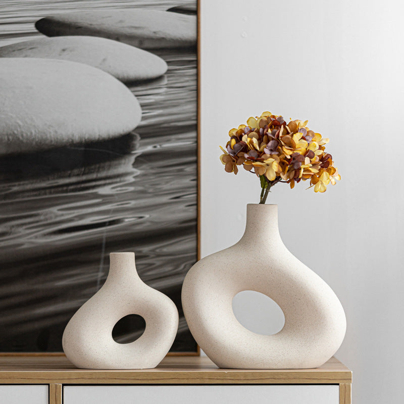 Minimalist Decorative Ceramic Vases for Living Room Display – Modern Home Decor