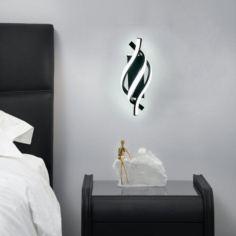 Minimalist Aluminum Wall Bedside Lamp – Modern LED Sconce for Bedroom Decor