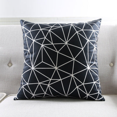 Geometric striped sofa throw pillow