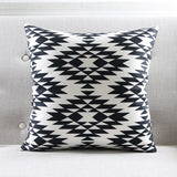 Geometric striped sofa throw pillow