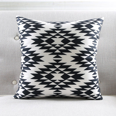 Geometric striped sofa throw pillow