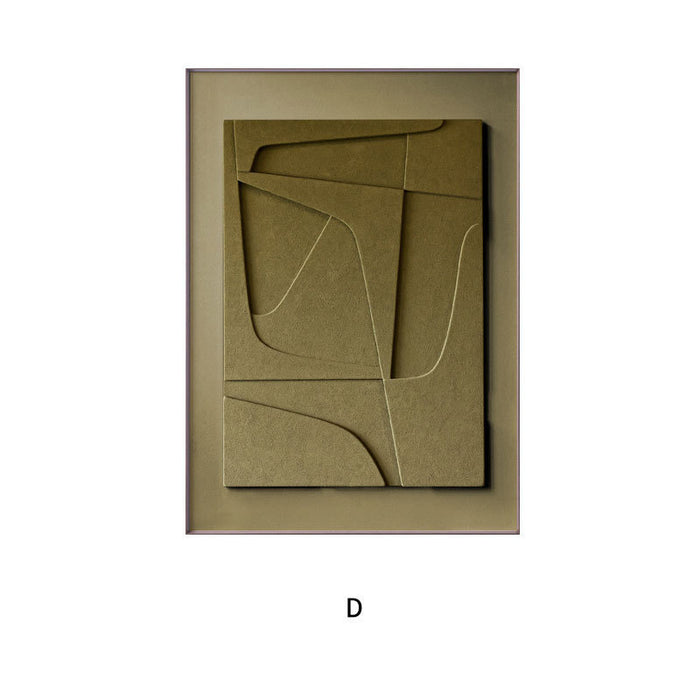 Three-dimensional Abstract Silent Style Geometric Morandi Hanging Painting - Cappucci Living