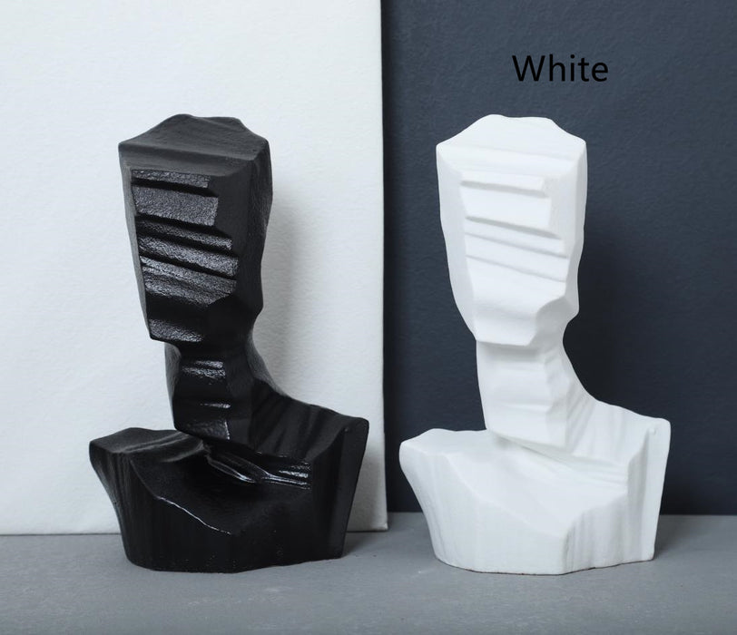 Elegant black and white art sculpture for minimalist home interiors
