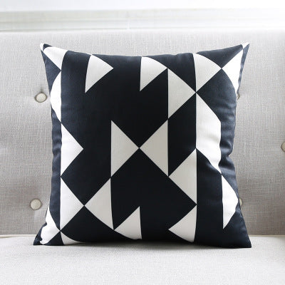 Geometric striped sofa throw pillow - Cappucci Living