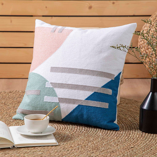 Simple Embroidered Throw Pillow Cushion Cover - Cappucci Living
