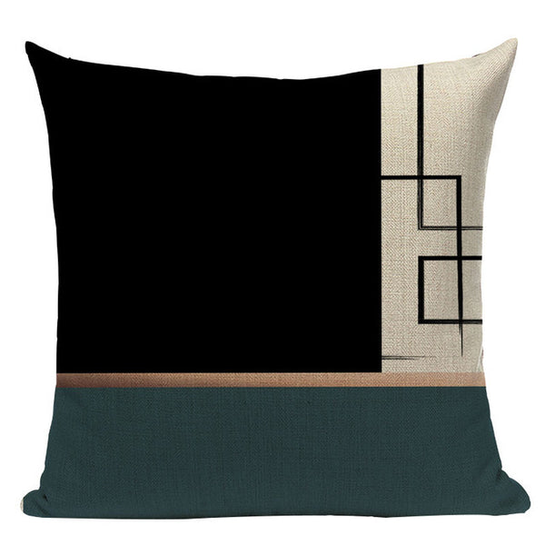 Modern geometric throw pillow for minimalist home decor