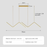 Modern LED Pendant Light Geometric Lines Chandelier - Cappucci Living