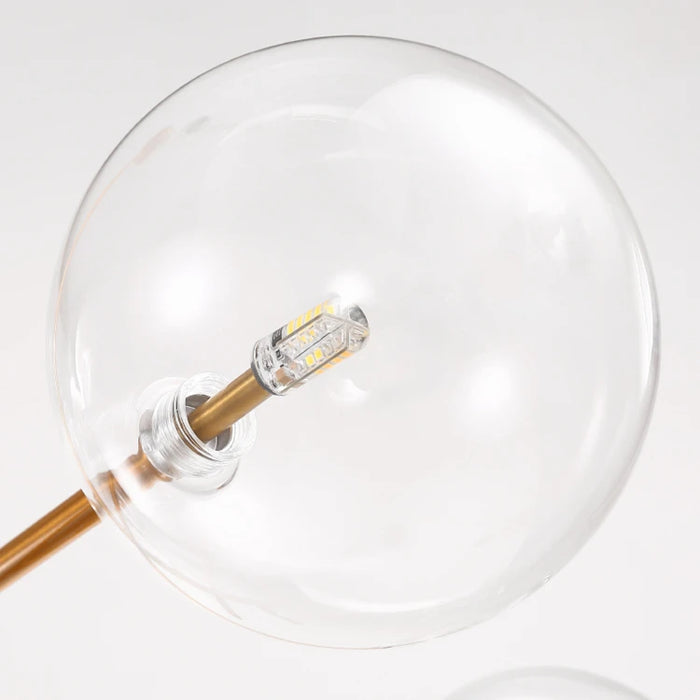 Amber LED Glass Ball Modern Gold Pendant Lamp - Cappucci Living