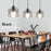 Black and gold industrial hanging light for dining room