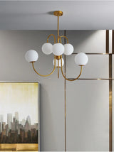 Modern frosted glass ball pendant lamp for dining room