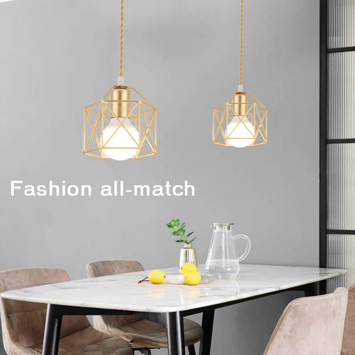 Industrial vintage metal chandelier for kitchen island