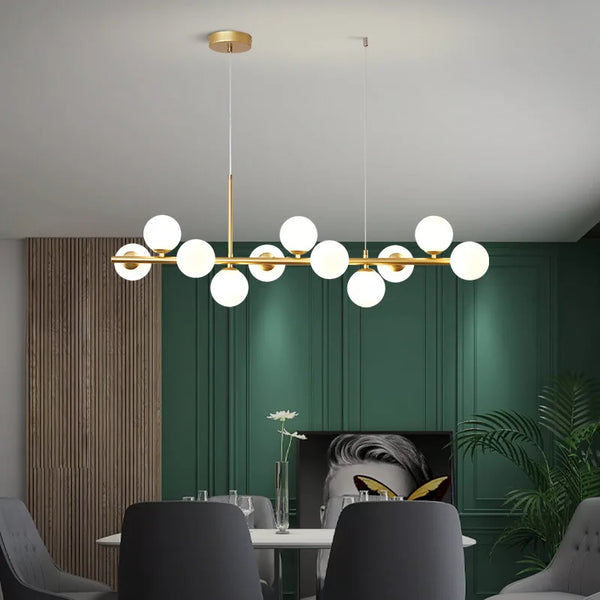 Nordic gold glass ball pendant light for modern interiors