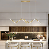 Modern LED Pendant Light Geometric Lines Chandelier - Cappucci Living