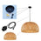 Traditional wicker ceiling lamp for cafes and hotels