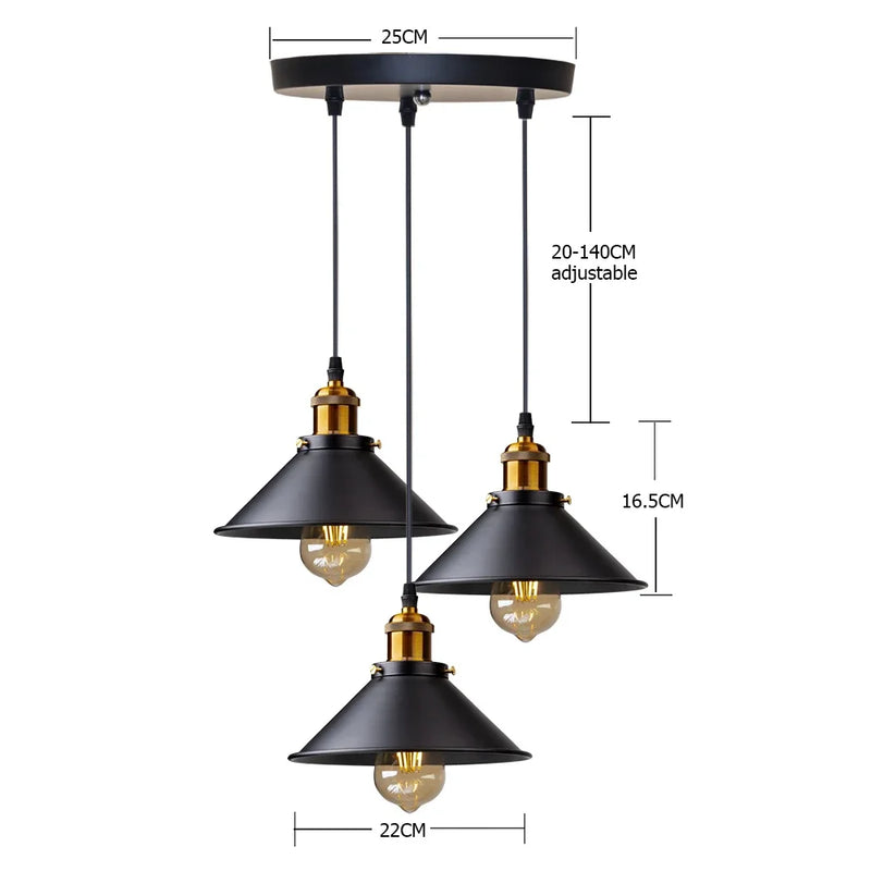 Vintage LED Iron Pendant Light - Cappucci Living