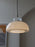 Vintage French country white glass pendant lamp