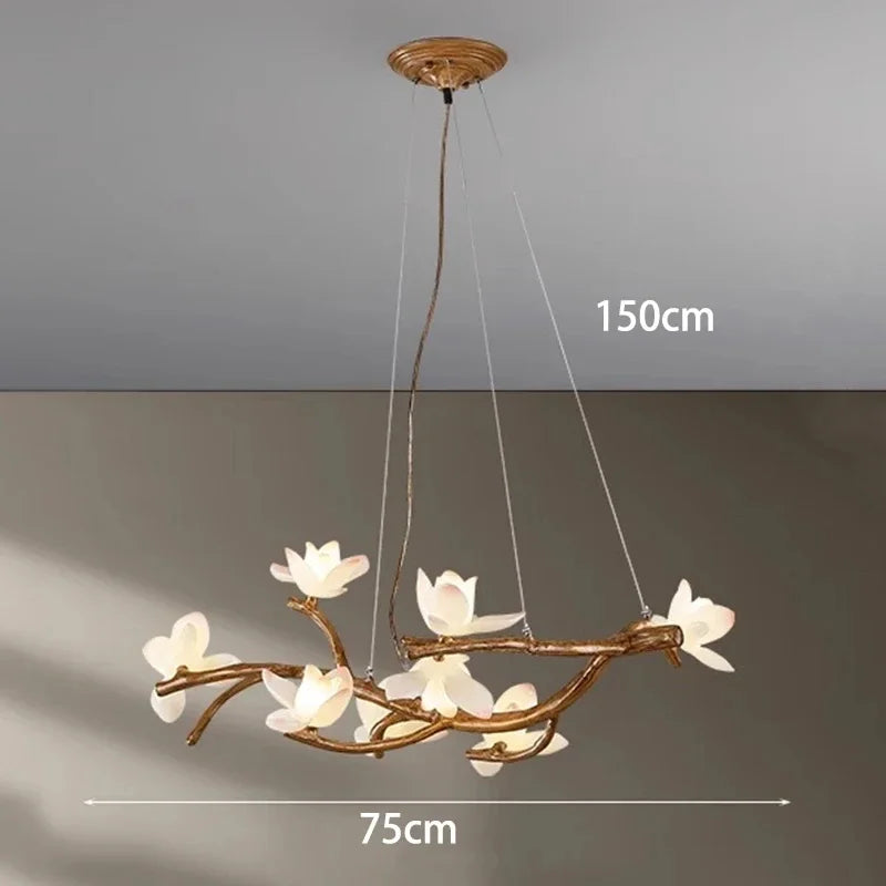 Flower Art Modern Wood LED Pendant Light - Cappucci Living