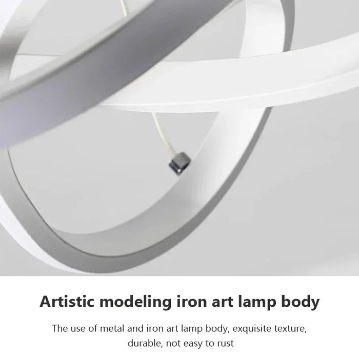 Creative plated metal pendant light for living room