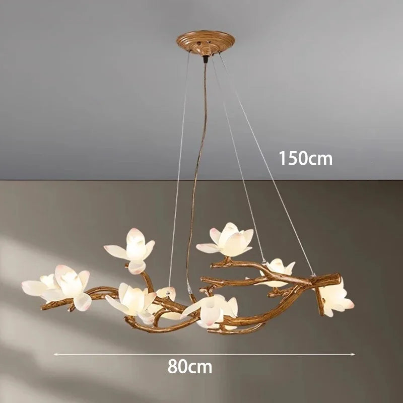 Flower Art Modern Wood LED Pendant Light - Cappucci Living