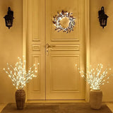 Decorative LED birch twig lights for bedroom ambiance