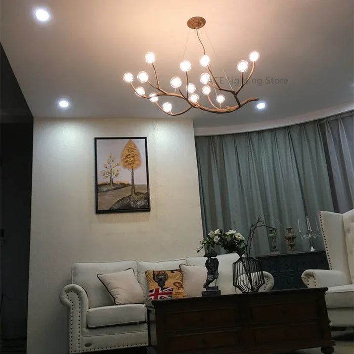 Elegant Semi-Flush Mount Chandelier with LED Bulbs