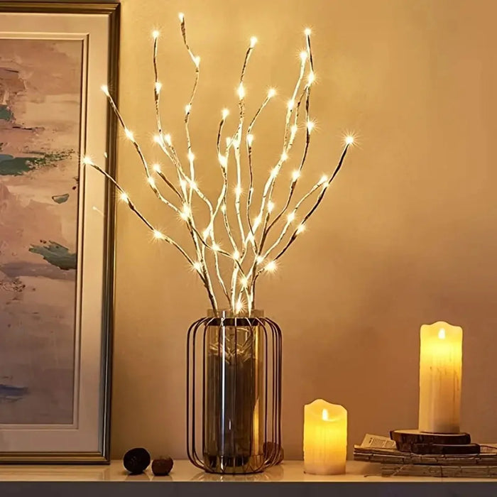 Battery-Operated White Birch Branch LED Lights - Cappucci Living