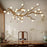Japanese-Style Chandelier with Frosted Glass Shades