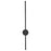 Black metal rod with circular disc on a white background