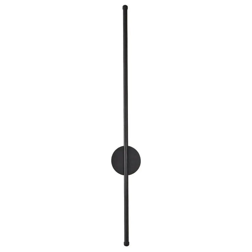 Black metal rod with circular disc on a white background