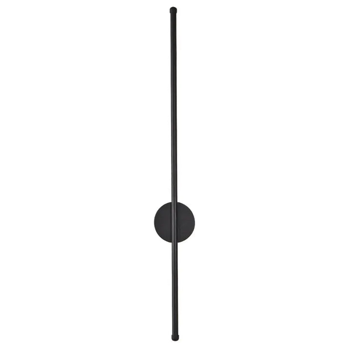 Black metal rod with circular disc on a white background