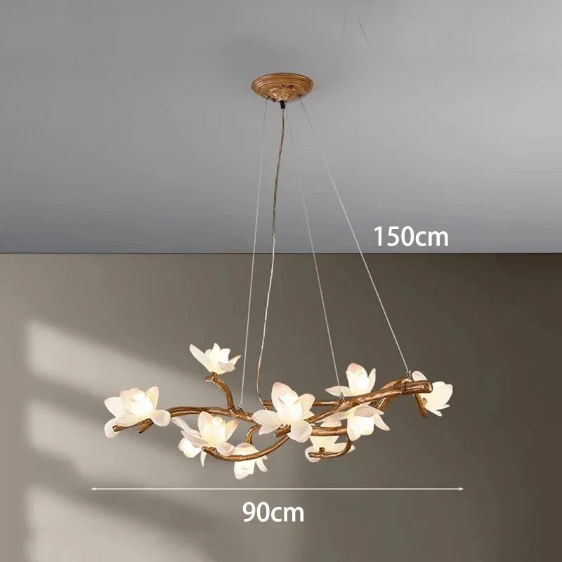 Flower Art Modern Wood LED Pendant Light - Cappucci Living