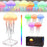 Colorful jellyfish-shaped lamps with a box and rainbow color scale.