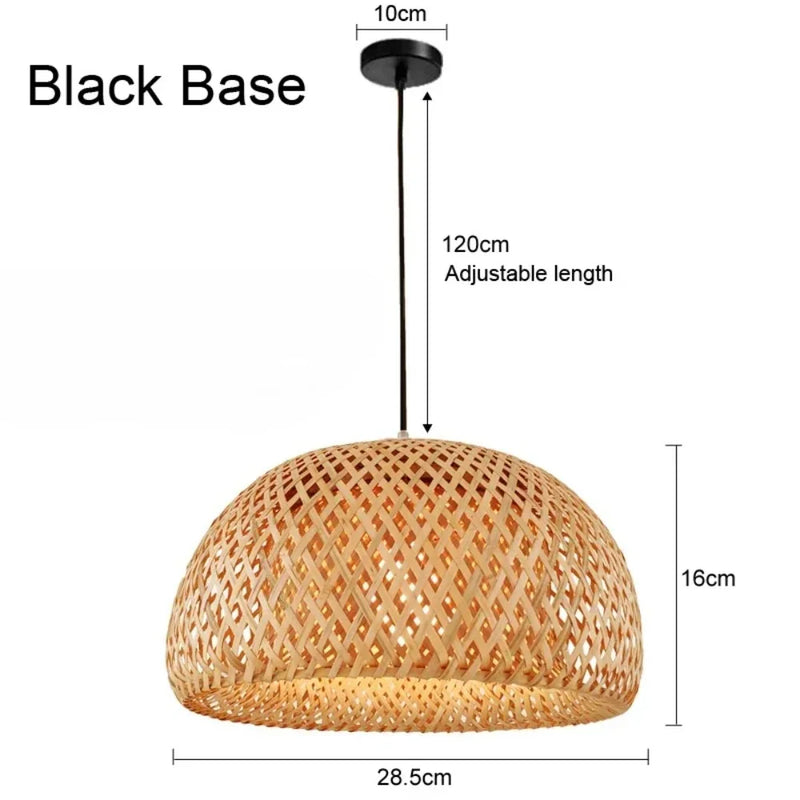 Hand-Woven Bamboo Pendant Light - Cappucci Living