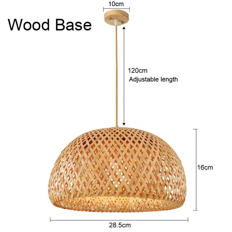 Hand-Woven Bamboo Pendant Light - Cappucci Living