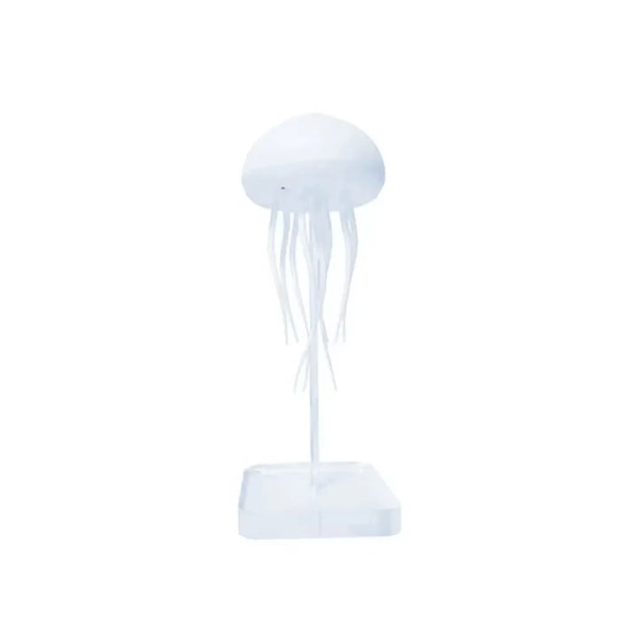 White jellyfish-shaped pendant light on a white background
