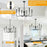 Vintage-Inspired Black Chandelier for Kitchen Island