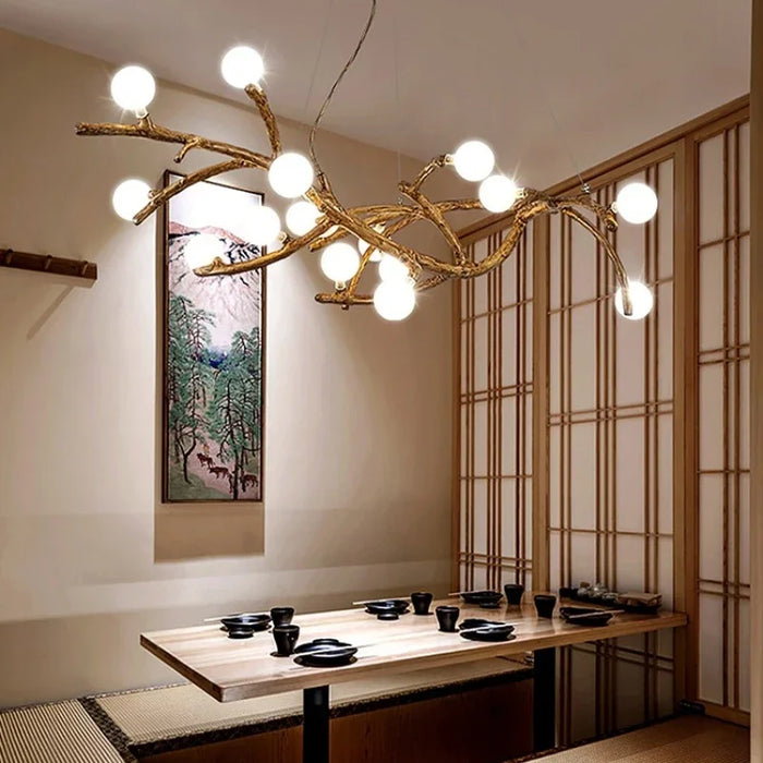 Nordica Resin Frosted Glass Chandelier - Cappucci Living