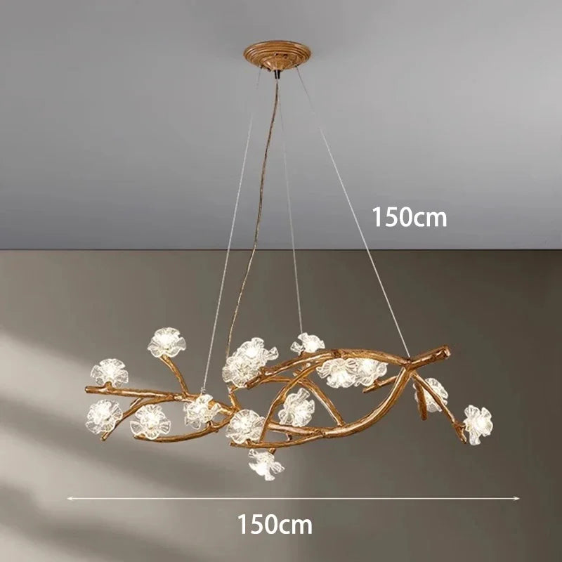 Flower Art Modern Wood LED Pendant Light - Cappucci Living