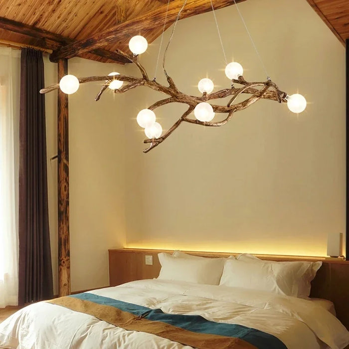 Dimmable Iron Branch Chandelier for Living Room